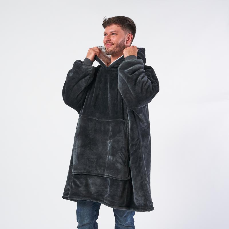 Onesnug Adult/Teen Hoodie Blanket - Dark Grey 2