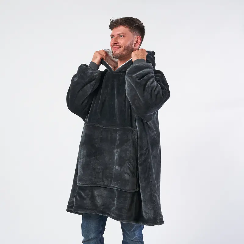 Onesnug Adult/Teen Hoodie Blanket - Dark Grey 1