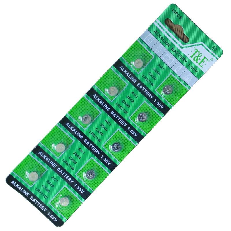 100x AG1 364 Alkaline 1.5v Battery LR60 LR621 SR621W Coin Cell Remote Watch Accessories Phone Smartphone 5