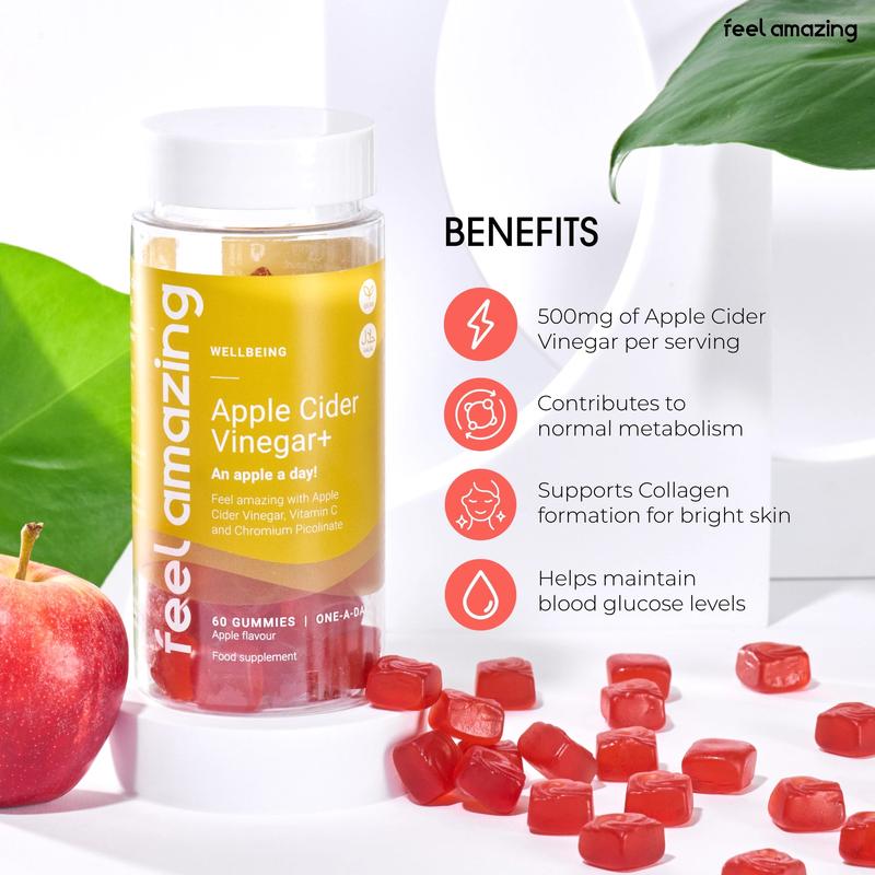 Feel Amazing Apple Cider Vinegar Gummies+ | 60 Gummies 1