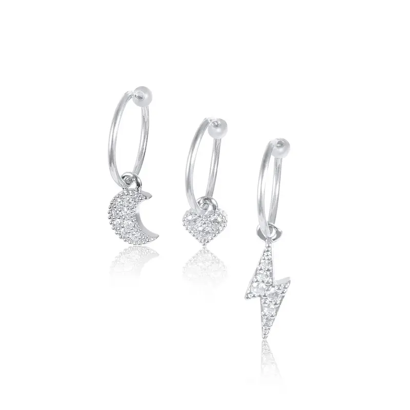 Trio of Charm Hoops 1