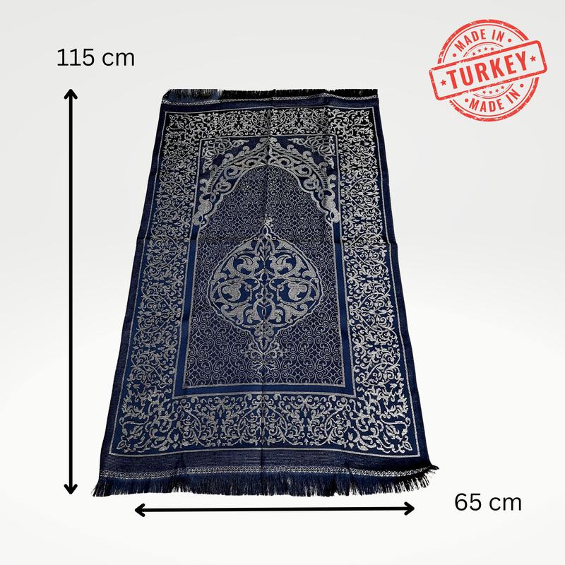 Yaqeen Islamic Gift Set (Surah Booklet, Prayer Beads Tasbeeh + Prayer Rug) Namaz Oriental Muslim Carpet Janamaz Sajadah, Hajj Umrah Ramadan Eid Wedding Niqah Gift Muslimah Velvet Cover Quran Muslim gift 7