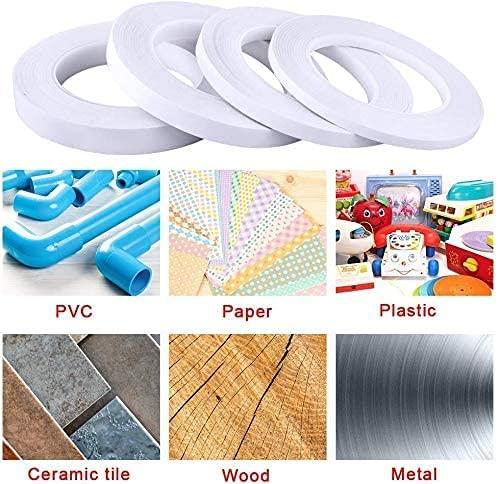 Product Introduction of Double Sided Tape - 2 Rolls 2 Sizes Adhesive Sticky Craft Tape - each roll 25 meters Long,Wide 6mm/9mm 1