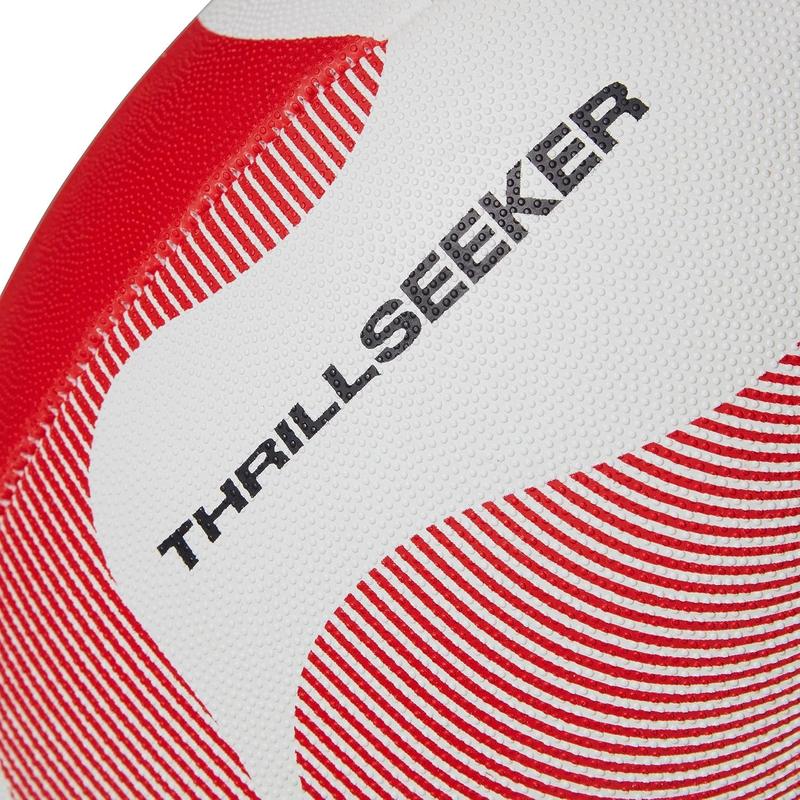 Thrillseeker Play Rugby Ball, White/Red, 4 5