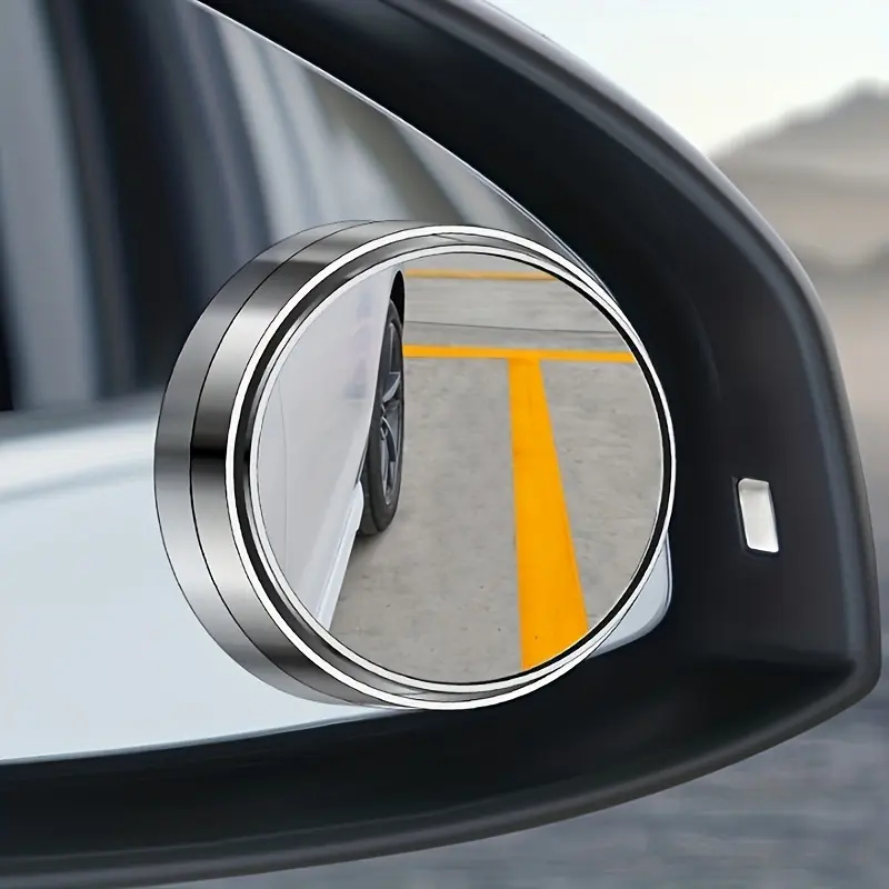 2pcs Car Rearview Mirror High-definition Round Mirror 360-degree Adjustable Blind Spot Mirror Wide-angle Mirror, Increase Child's Safety In The Car 1