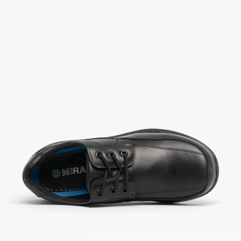 Mirak ADAM Boys Leather School Shoes Black 3