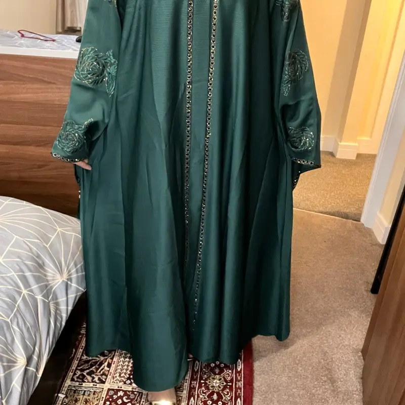 Arabic Style Abaya Party Wear with Embellishment and Embroidery Work 3