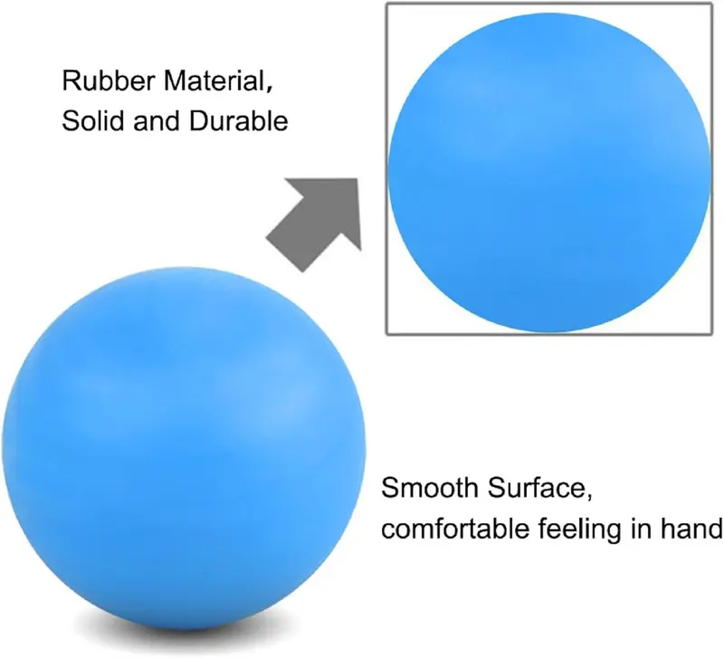 Massage Lacrosse Ball for Myofascial Release, Foot, Back, Trigger Point Treatment Ball, Muscle Knot, Yoga (Blue) 1