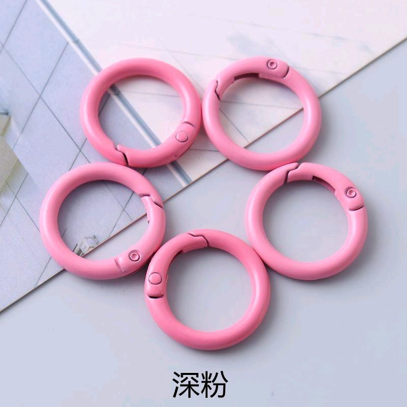 1pc of  Spring O Rings Metal Split Rings Openable Round Carabiner Keychain Clip for Bag Purse Handbag Strap Craft Jewelry Spring O Rings 4
