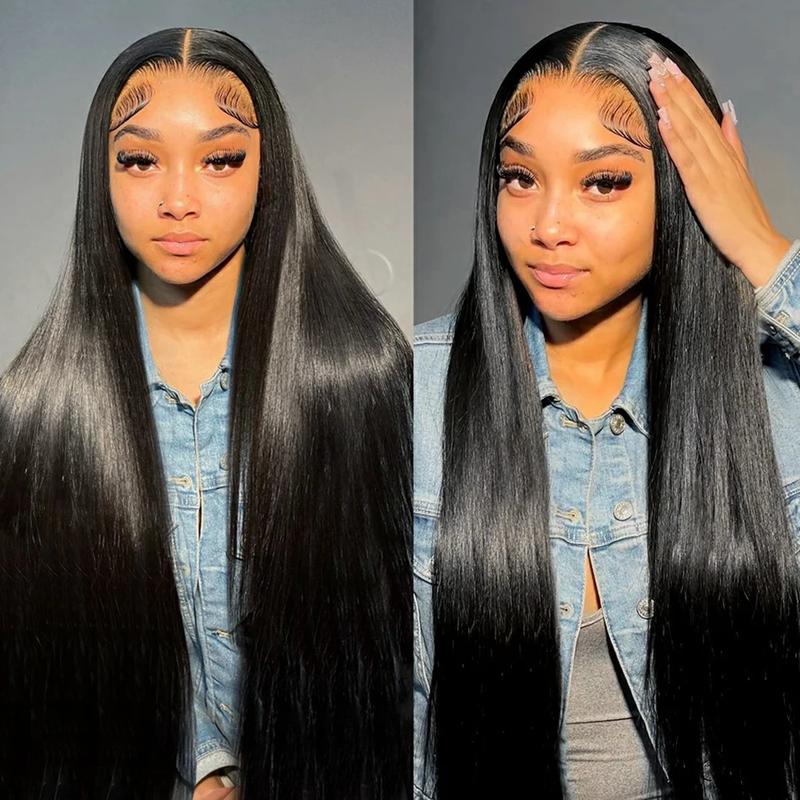 Product Introduction of Bling Hair HD Human Hair Wig 16inch Straight Brazilian Lace Frontal Wig For Women 180 Density Glueless Pre Plucked Natural Color Transparent Lace Front Wig 13x4 13x6 Baby Hair Bleached Knots Free Shipping UK Human Hair Wig 11
