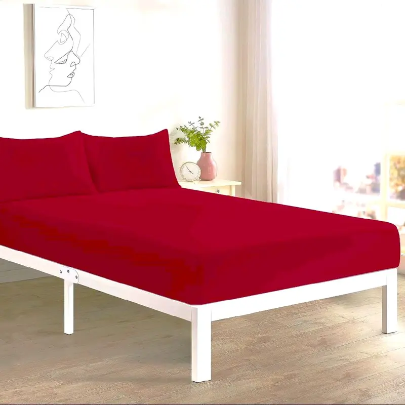 Easy-care Fitted Bedsheets, 50% Cotton-50%Polyester 1