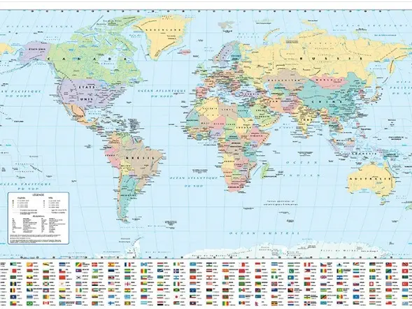 World Map MAXI Poster With Country Flags | MAP OF THE WORLD | OFFICIAL