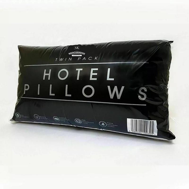 4 Pack Stripe Pillows Bounce Back Bed Pillow Restful Sleep Durable and Comfortable 1