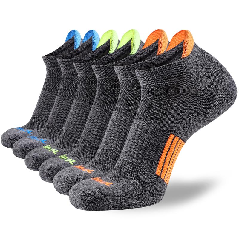 JOYNÉE Men'S Low-Cut Sports Socks with Cushioning for Running, Breathable And Comfortable, Available in a Pack of 6 Pairs in Various Colors. 4