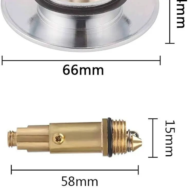 Basin Pop Up Click Clack Brass Plug Bolt, Replacement Screw for Most Sink Basin Drain Stopper (1pcs) 4