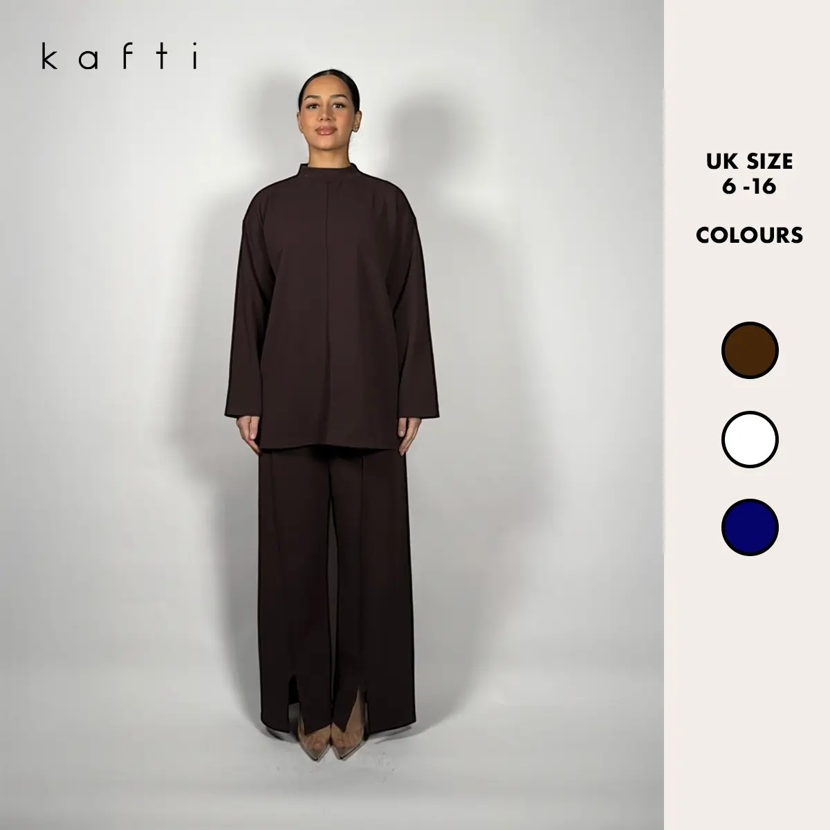 kafti Ashgrove CoOrd Set - Women's Relaxed Fit Loungewear Crew Neck CoOrd Set with Trousers