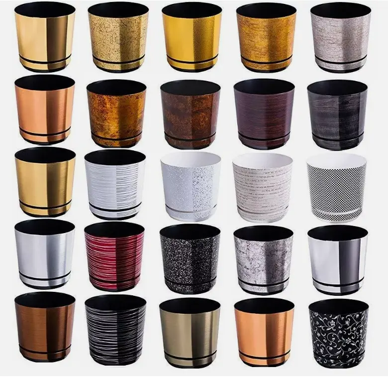 [UK Seller] Korad Plastic Plant Pots with Drainage & Saucer - Eco-Friendly Indoor Planters for Succulents, Herbs, Flowers, and Greenery