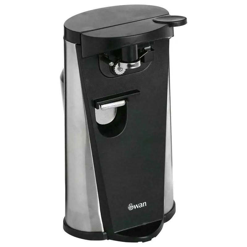 Swan 3 In 1 Multi Function Electric Can Tin Opener Bottle Opener Knife Sharpener Kitchen Lid 1