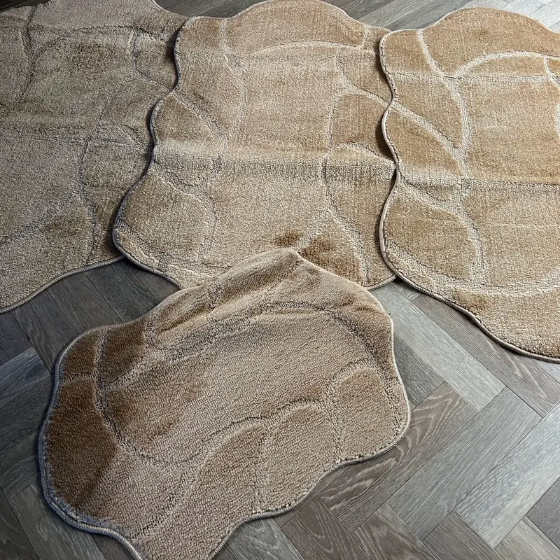 Romany Washable Mats Beige/Biscuit Tourer washables mats, 67cm 120cm Best quality Non Slip Backing gypsy Mats Rugs X Set of 4 Mats/Rugs xx 3