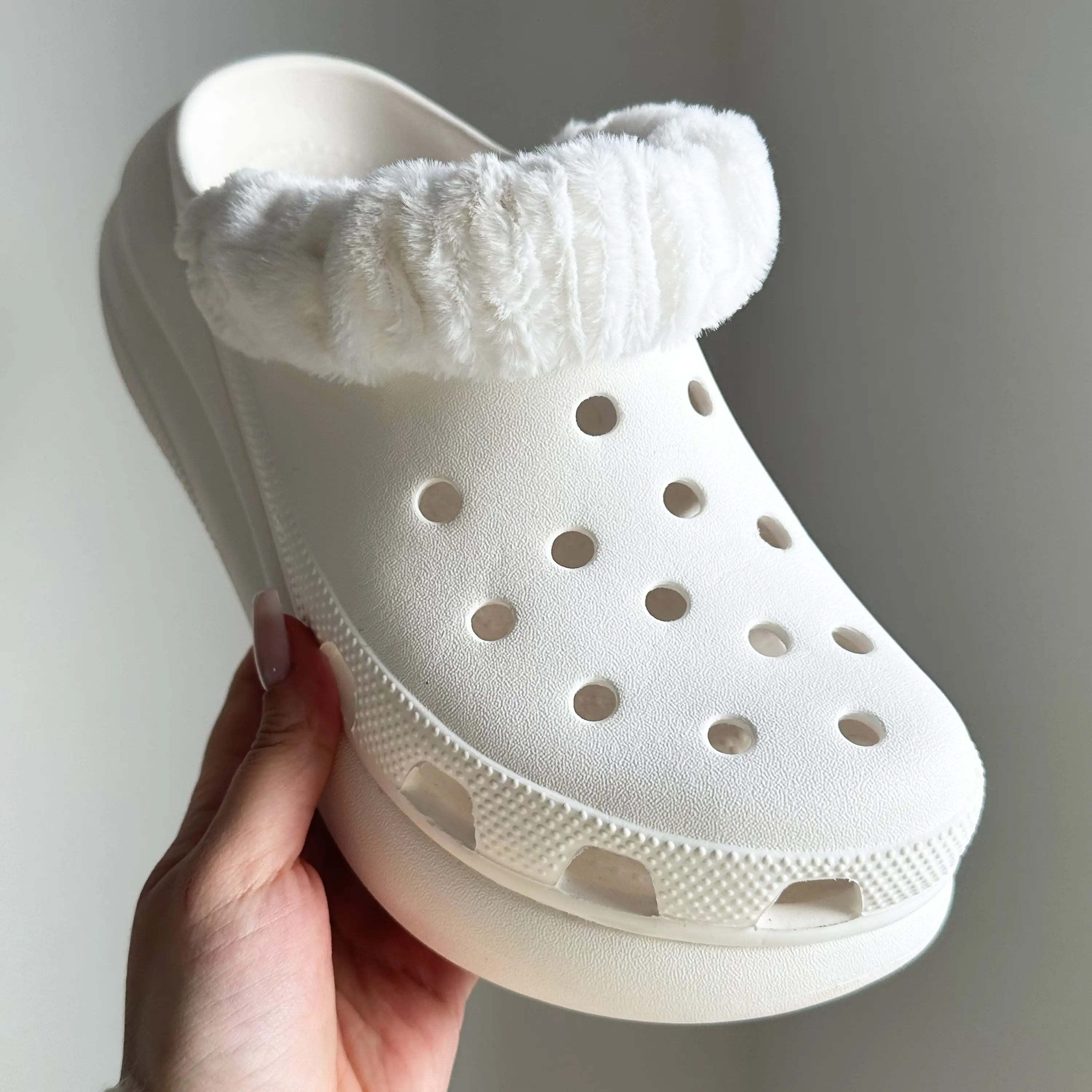 Pair of Faux Fur Strap Covers for Crocs | Winter Shoe Charm Accessories | Furry Croc Inserts