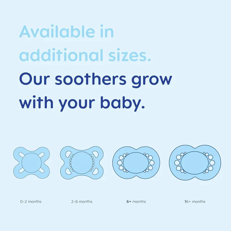 Style 0+ Months (Pack of 2), Baby Soothers with Self Sterilising Travel Case, Newborn Essentials, Pink (Designs May Vary) 5