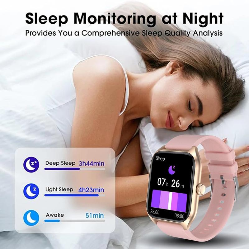 AI Voice Assistant Smart Watch for Men Women, 1.96'' HD Screen Activity Trackers with 100+Sports/ Sleep/ Heart Rate Monitor 1