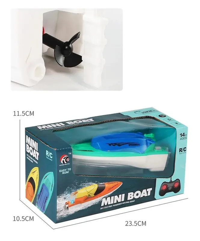 Kids Mini RC Boat 2.4G Wireless Remote Control Speedboat Toys for Kids Light Ship Electric Yacht Model Children Toy 3