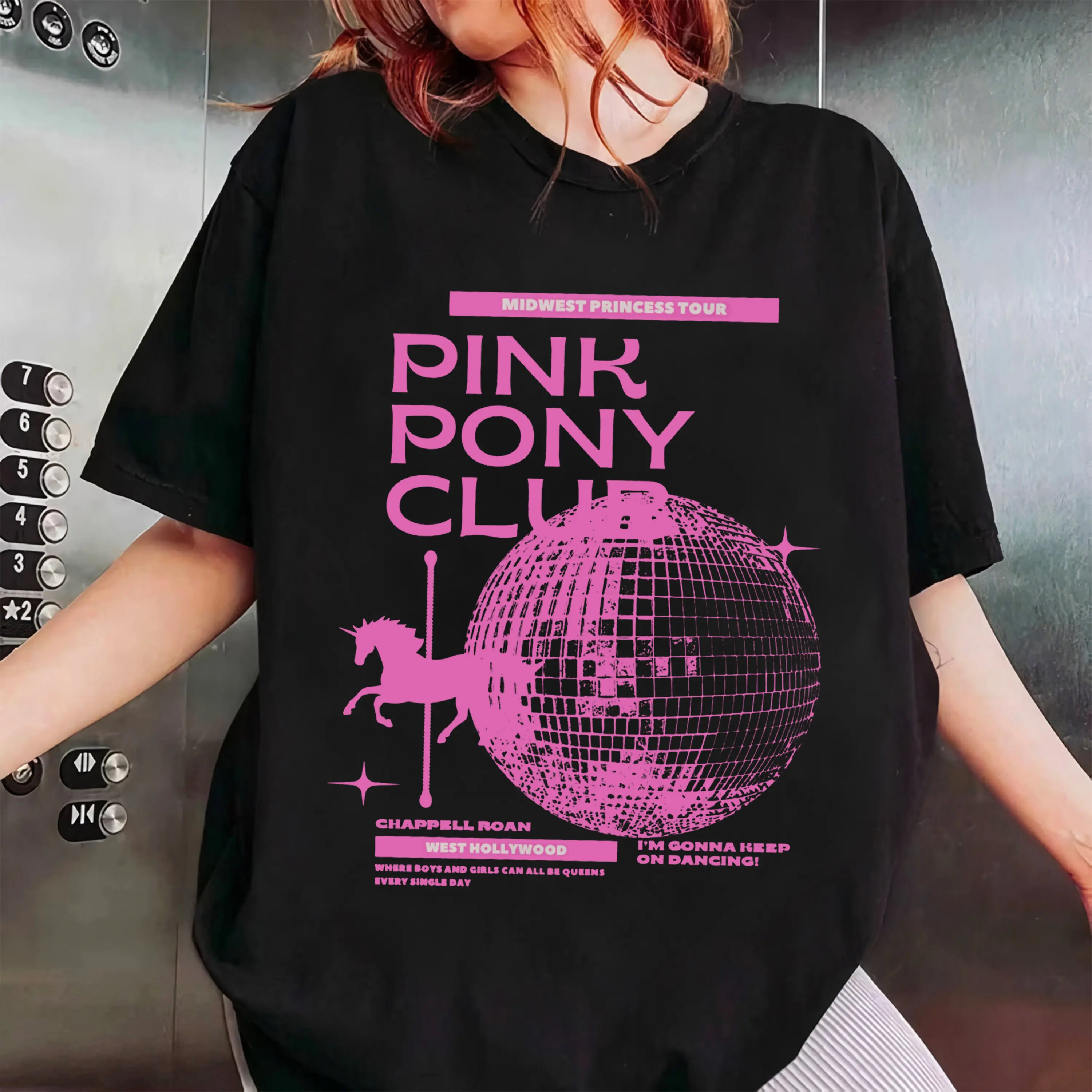 Chappell Roan Shirt  Pink Pony Club TShirt  Midwest Princess Tour  Sapphic Lesbian WLW Pride Music Tee