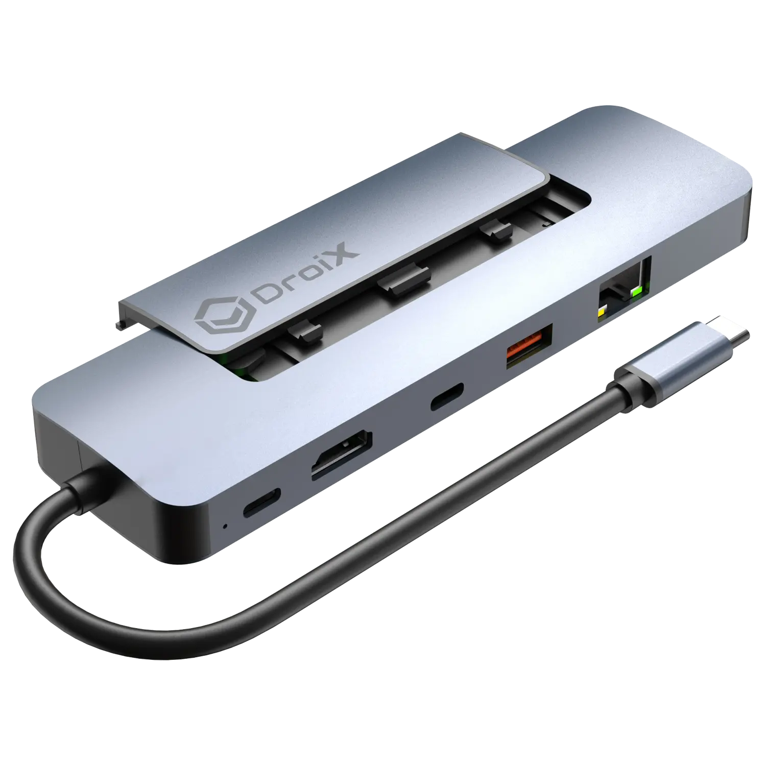 DroiX NH8 USB Hub with NVMe Slot - Ultimate Connectivity Powerhouse