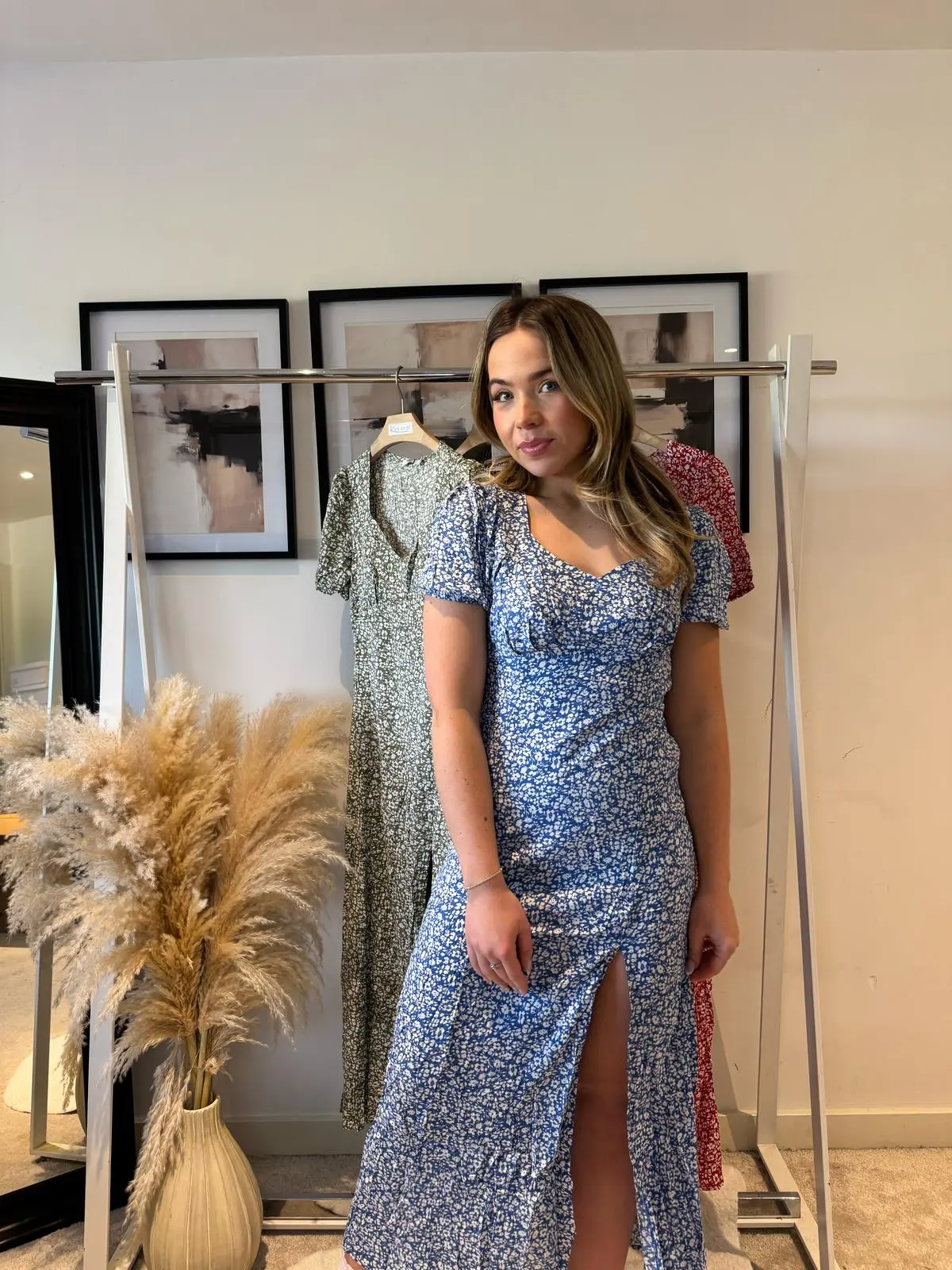 Sorrel Floral Print Maxi Dress – Short Sleeve Ruched Waist Dress with Side Split. - Women's Fashion - Womenswear holiday abroad outfits summer women