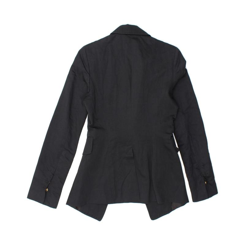 Pre-Owned Vintage PINKO Womens Longline Blazer Jacket UK 10 Small  Black Cotton 2