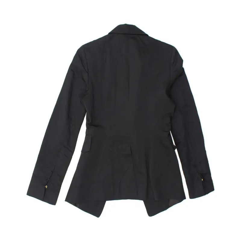 Pre-Owned Vintage PINKO Womens Longline Blazer Jacket UK 10 Small  Black Cotton 2