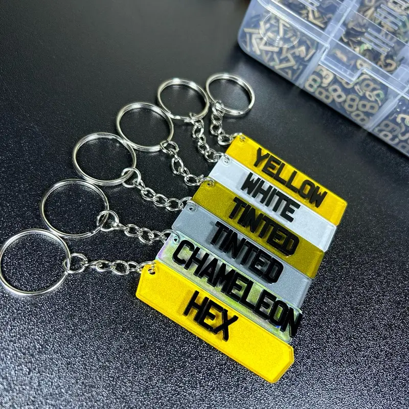 Personalised 4D Number Plate Keyring Custom | Gift | Birthday | Car Accessories 3