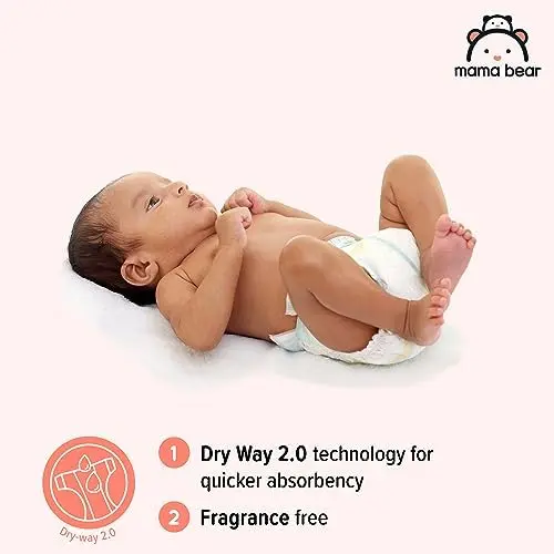 Ultra Dry Nappies, Size 1 (2-5 kg), 96 Count (2 Packs of 48), White, Monthly Pack 5