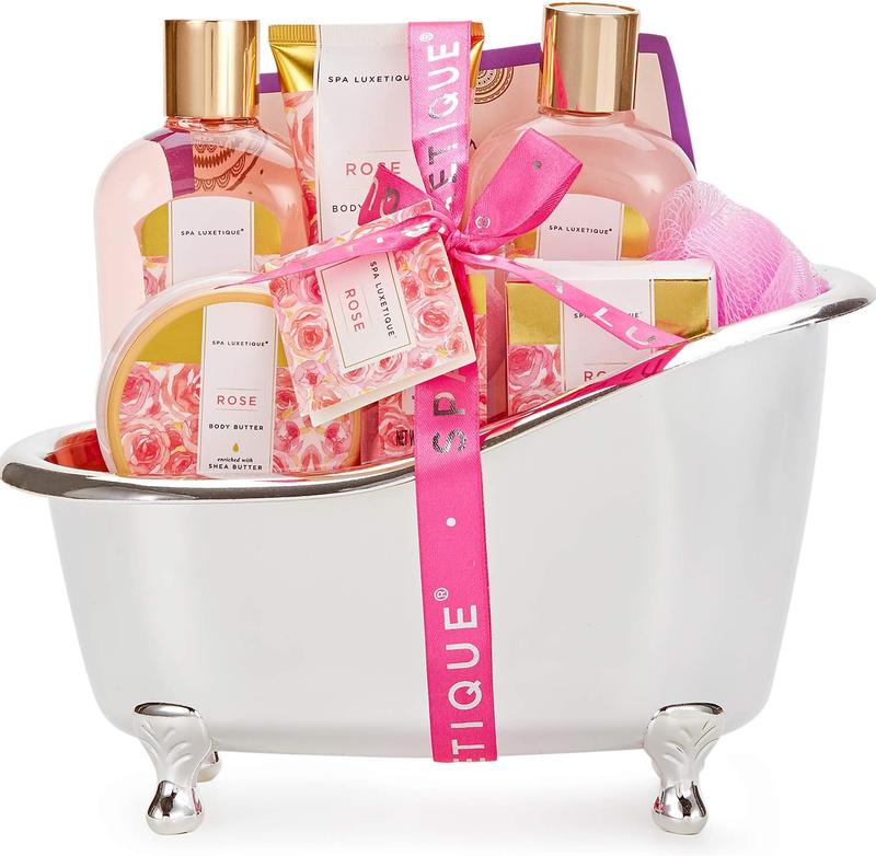 8pcs Rose Bath Gift Set with Body Lotion, Body Butter, Bath Bombs, Bath Gift Sets for Christmas Gifts, Birthday Gifts 0