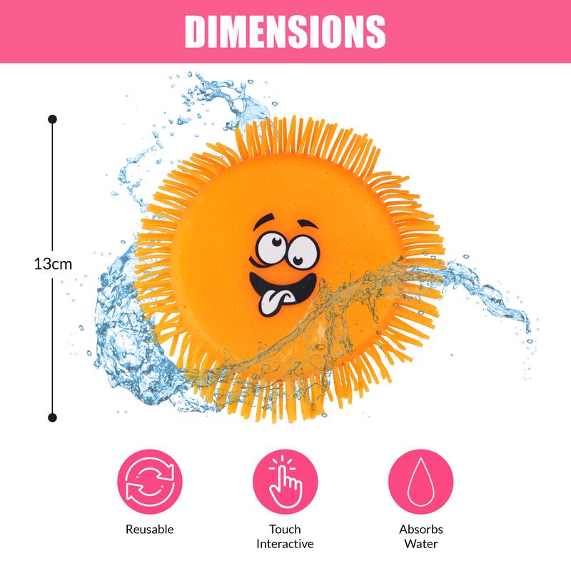 The Magic Toy Shop Water Absorbing Flying Disc Frisbee Toy - Soft Silicone, Floats on Water, Soaks Targets - Fun for Kids and Adults, Suitable for Summer, Swimming Pool and Beach Games 2