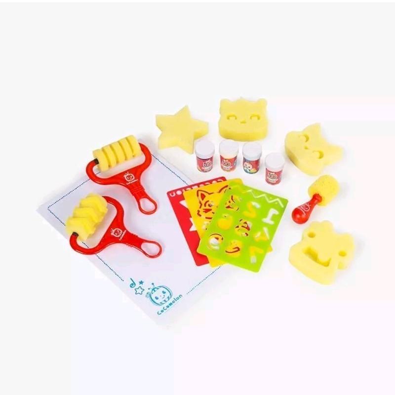 Cocomelon My First Sponge Painting Kit | Paints Stencils Sponges 3