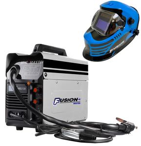 Autojack Migmaster 130Amp Gasless Welder with Torch, Weld Wire, and Blue Helmet