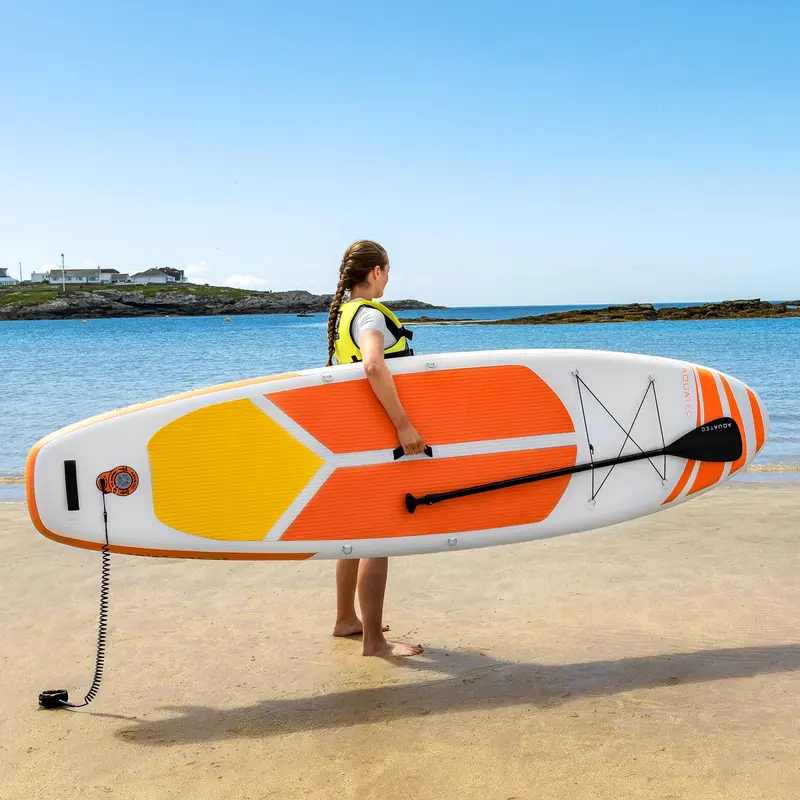 AquaTec Inflatable Paddle Board - Lucia [Intermediate] & Cruiser [Pro] Paddleboards - Perfect for Flat Water & Small Waves 4