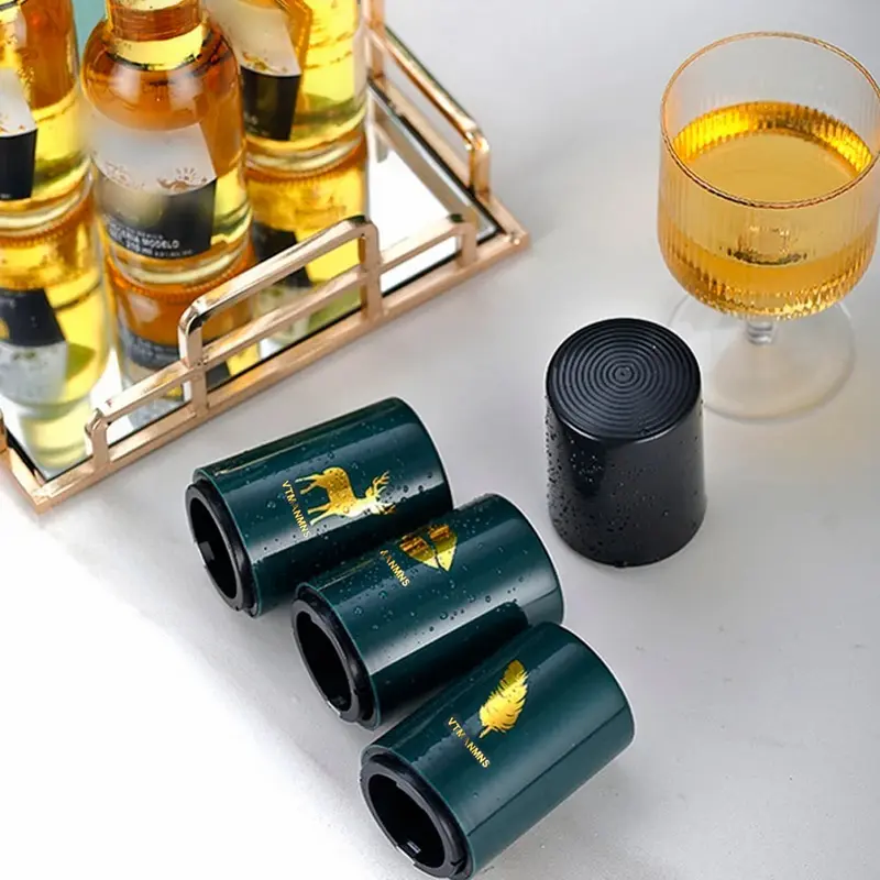 Nymph Creative Magnetic Automatic Beer Bottle Opener Kitchen Stainless Steel Press Lid Beer Corkscrew Tools Portable Bar Gadgets 1
