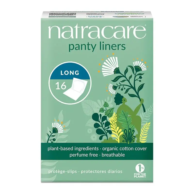 Natracare Natural Long Panty Liners with Organic Cotton - Individually Wrapped
