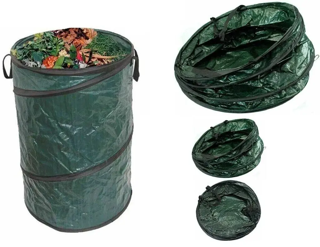 EMTEC | Collapsible Garden Waste Bin Bag for Garden & Yard Cleanup | Pop-Up Design | Convenient, Heavy-Duty Storage