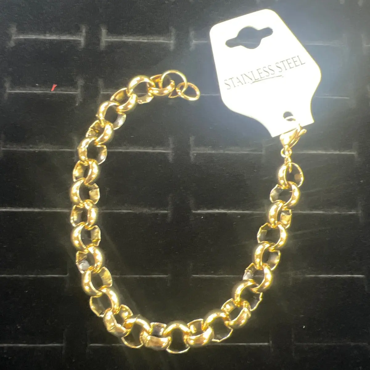 Belcher bracelet gold 10mm 9inch adults stainless steel