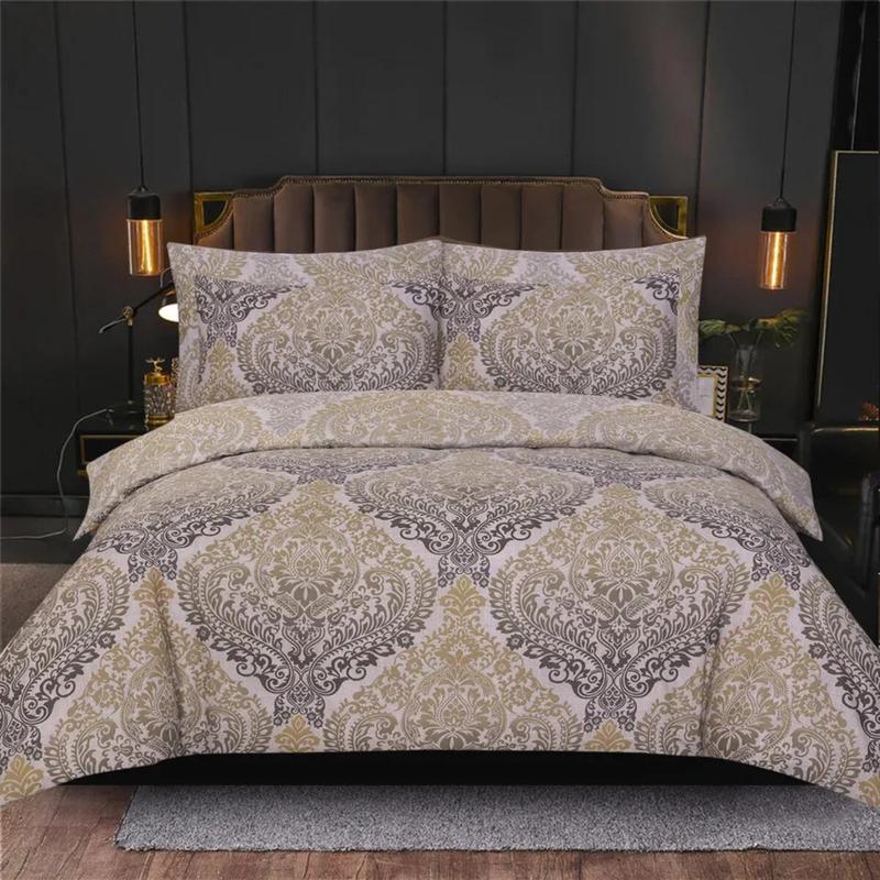 100% Rich Cotton Duvet Quilt Cover Bedding Set Double King & Super King Size 1