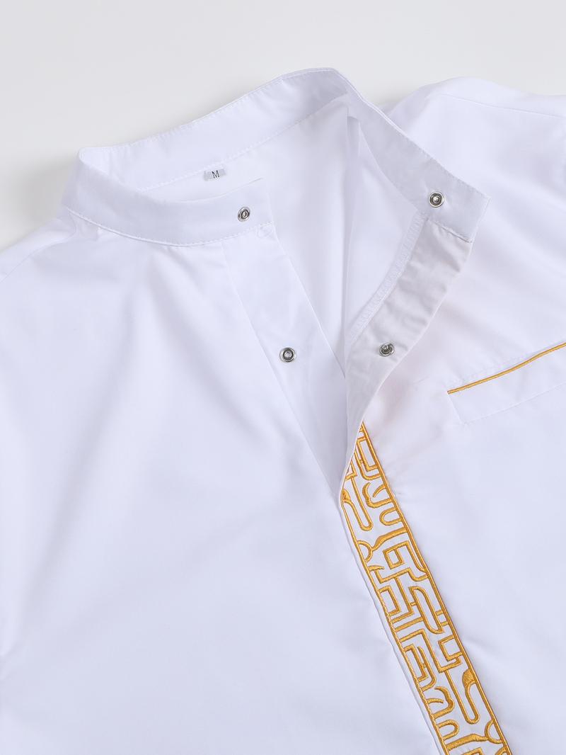 Product Introduction of Moroccan Muslim Long Sleeve Embroidered Casual Ethnic Arabic Robe 8