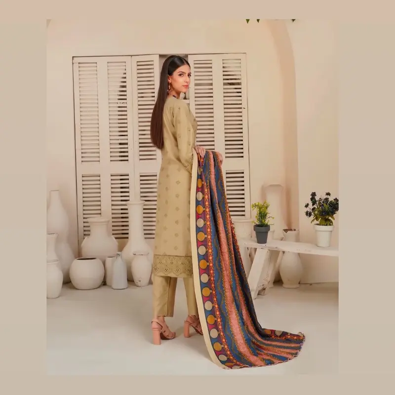 Munira Designer Dhanak Shifly Front Full Heavy Embroidery with Print Pashmina Shawl Winter Collection 1