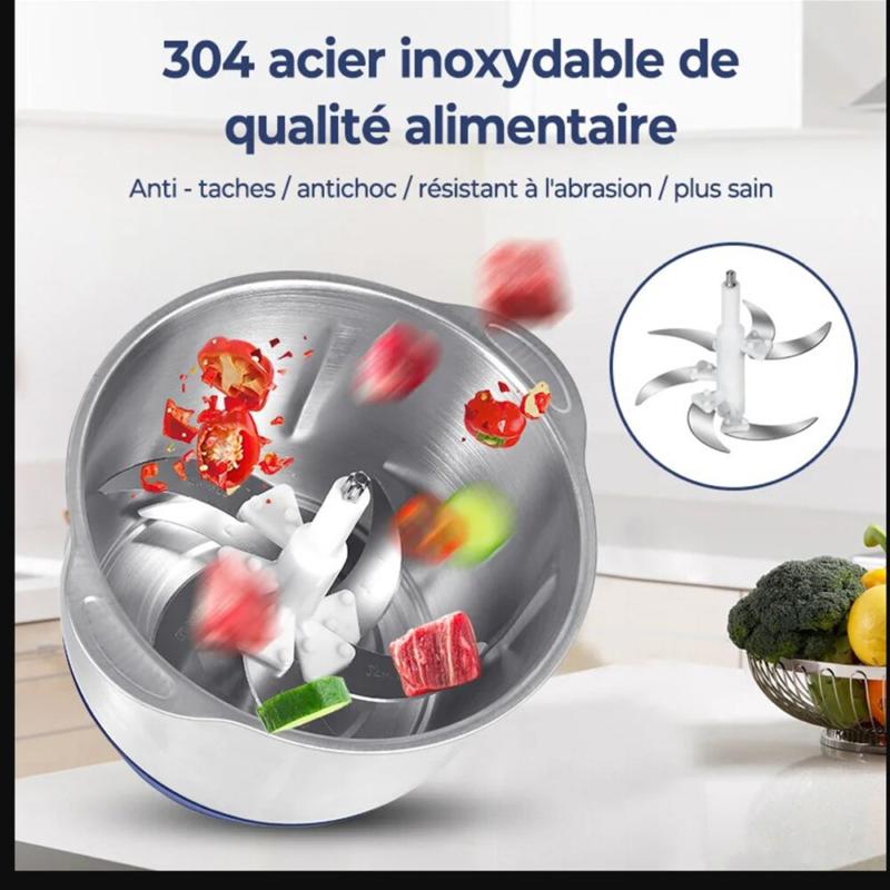 (2-3 days Arriverd)5L Electric Meat Grinder Mincer Mixer Home Blender Mini Food Chopper Processor 6
