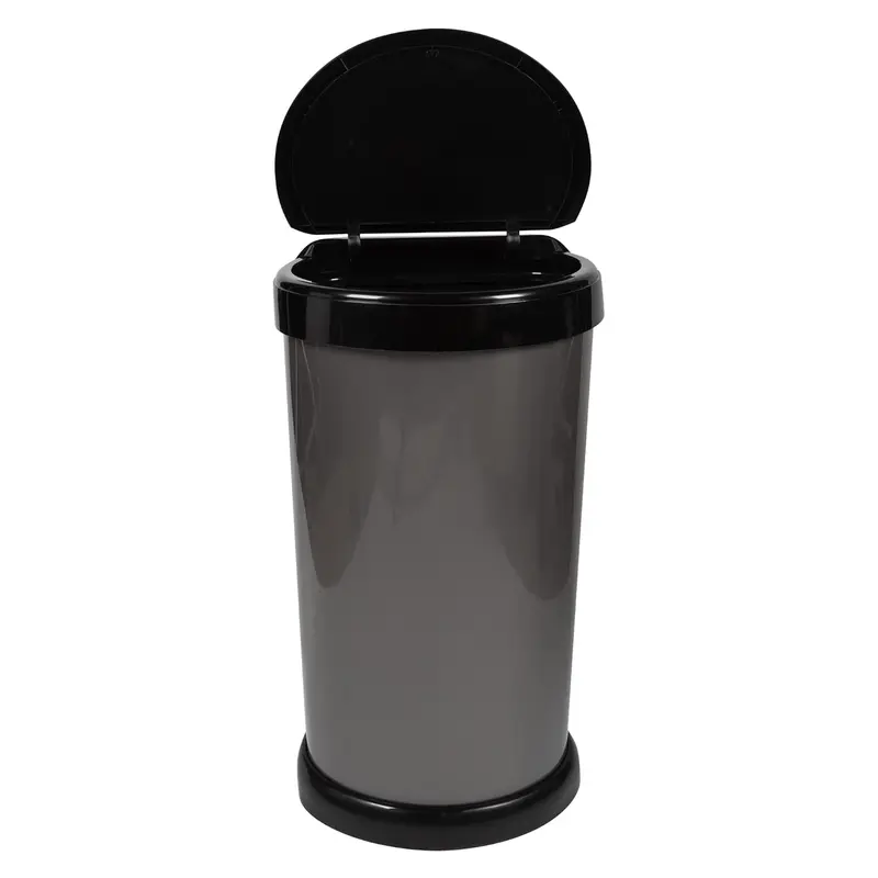 42L Moda Touch Top Bin Grey - Grey Silver Bin Room Room 4