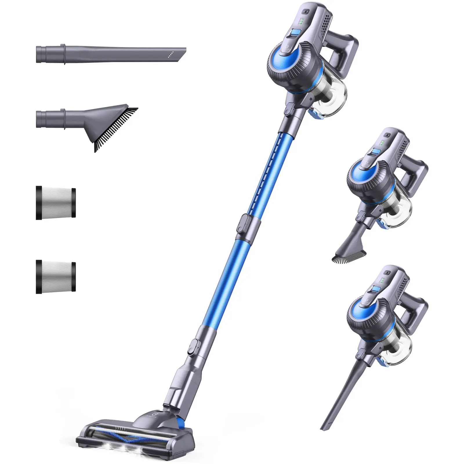 「Spring Sale」Greenote Cordless Vacuum Cleaner 23000PA Stick Vacuum Cleaner 6 in 1, Powerful Hoover 200W Brushless Motor with LED Headlights, 35 Mins Runtime, Lightweight Vacuum for Home Hard Floor Pet Car, GSC50