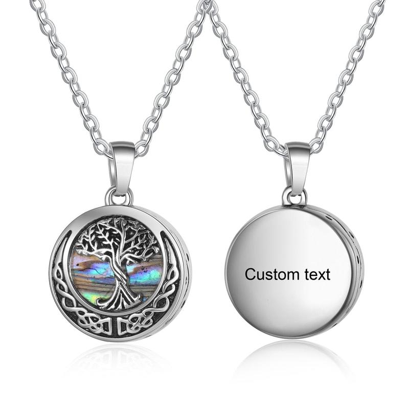 Family Tree Ashes Necklace, Personalised Memorial Pendant, Cremation Necklace 4
